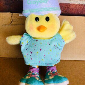 1990 Vtg Hallmark Crayola Duck Plush Toy Yellow Easter Chick Stuffed Animal